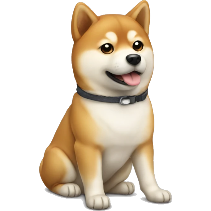shiba working emoji