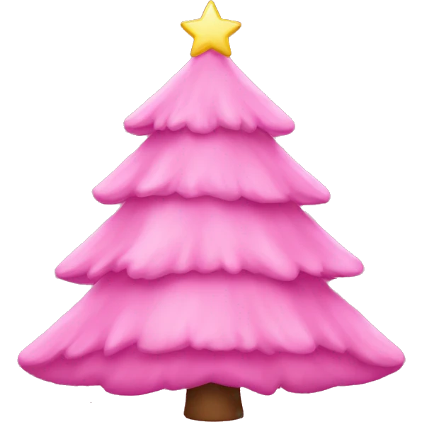 Pink christmas tree emoji