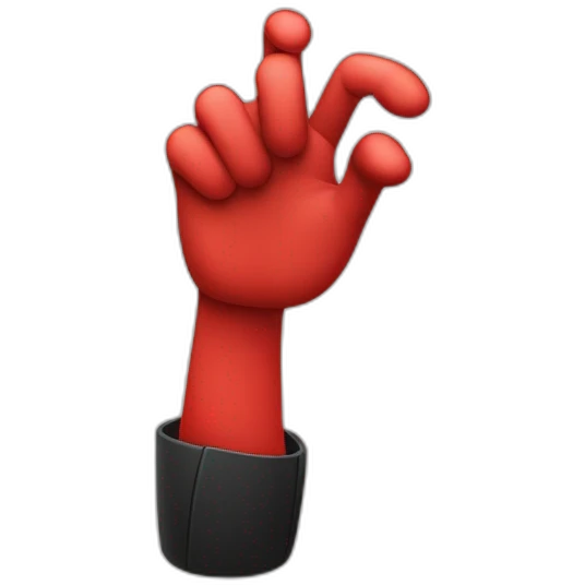 co gordito con colores rojo y negro saludando con la mano e indicando un ok emoji