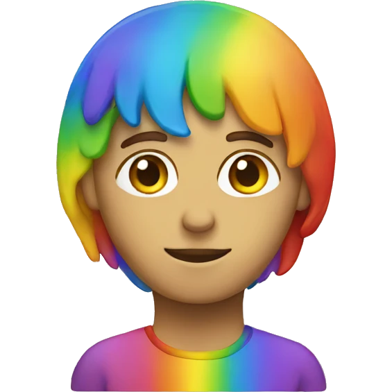 person thinking rainbow emoji