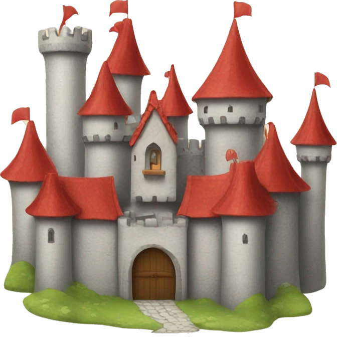 Fairytale Castle, red roof emoji