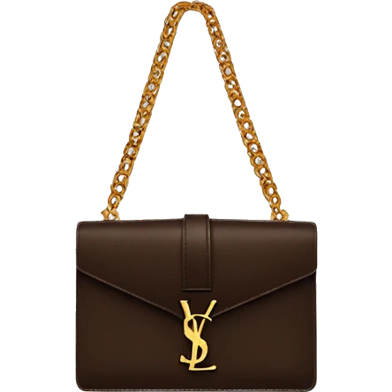 Dark brown YSL bag emoji