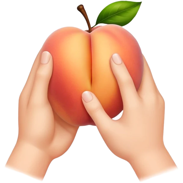Take the hands from 💆🏻‍♀️ and add them to 🍑 emoji