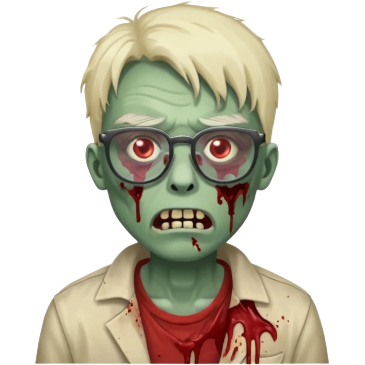 zombie wtih glasses  emoji