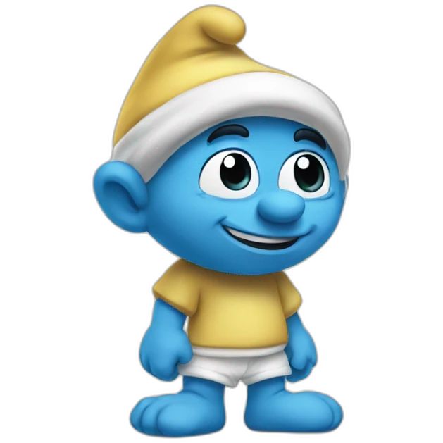 a barefoot smurf emoji