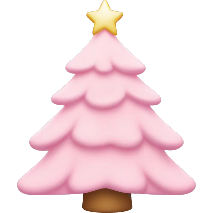 pastel pink christmas tree emoji