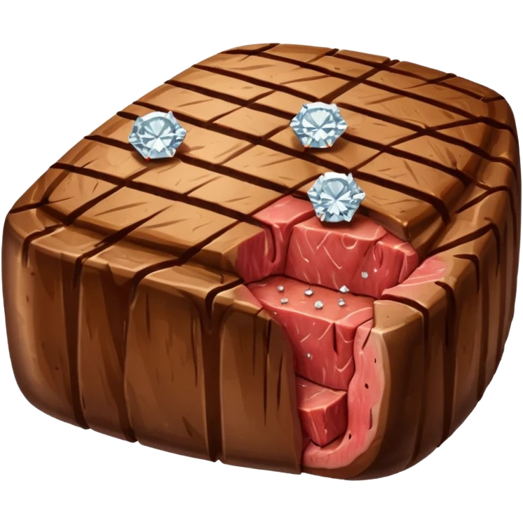 алмазный стейк, no background emoji