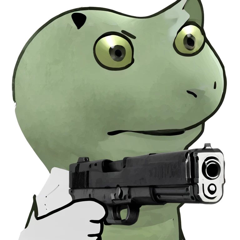 cat with a gun emoji