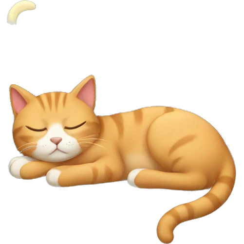 Cat Sleep in bed  emoji