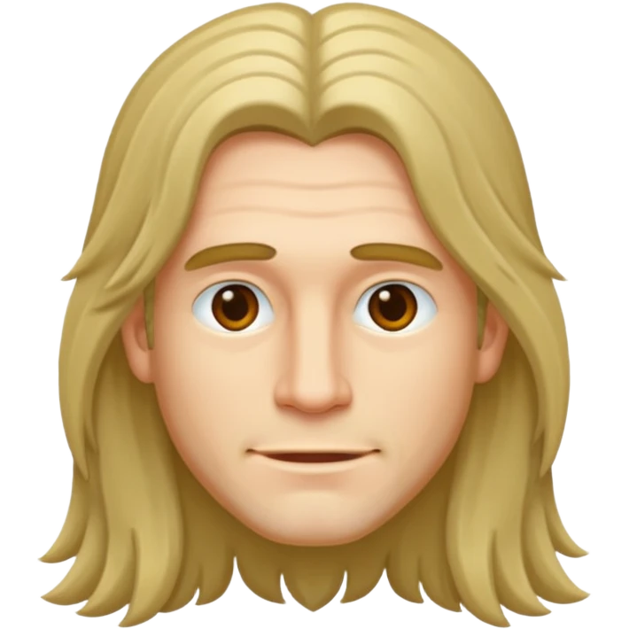 Saçı uzun olan bir erkek çiz emoji