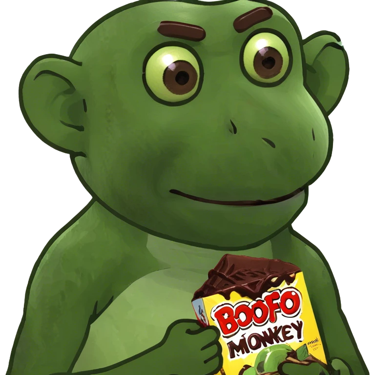 Monkey with chocolate  emoji