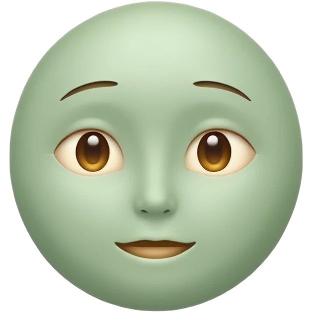 Minimal wellness emoji representing tighter skin and firmness,
subtle lifting effect, smooth contours, calm and natural,
no beauty or cosmetic symbols, soft sage green color palette emoji