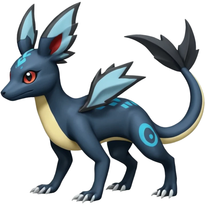 Salandit-Amaura-Umbreon-Silvally-fusion (full body) emoji