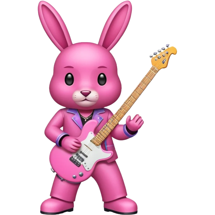 Pink labubu rockstar emoji