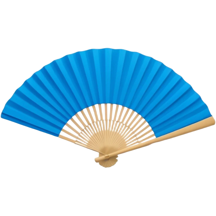 blue paper hand fan emoji