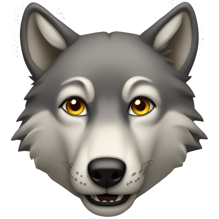 wolf close mouth emoji