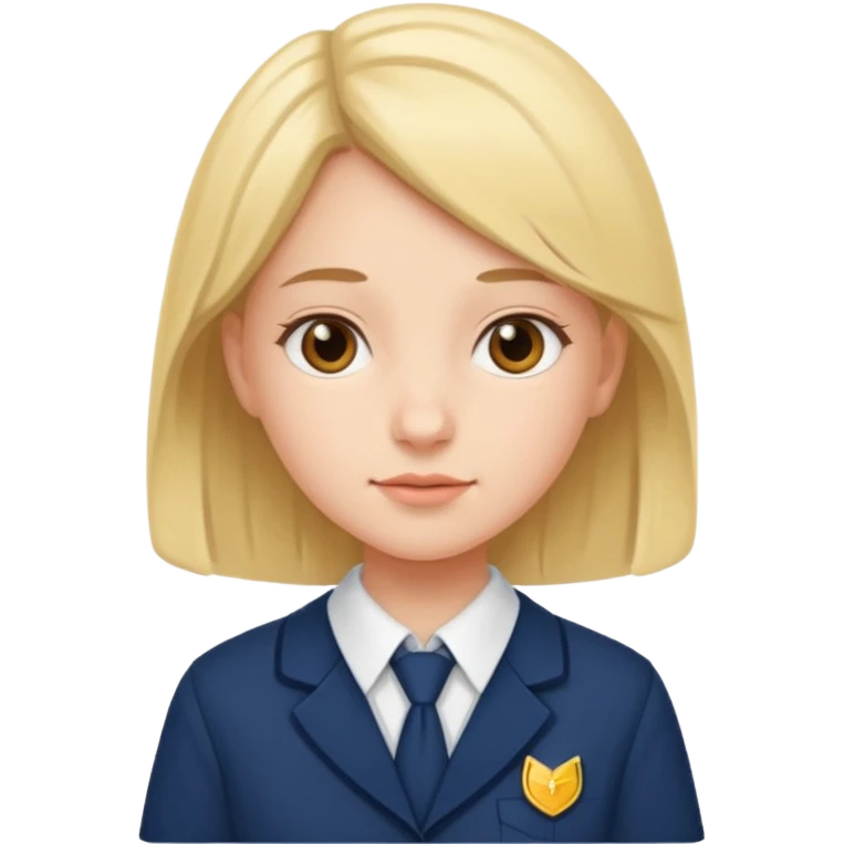 a middle school girl in a school uniform emoji