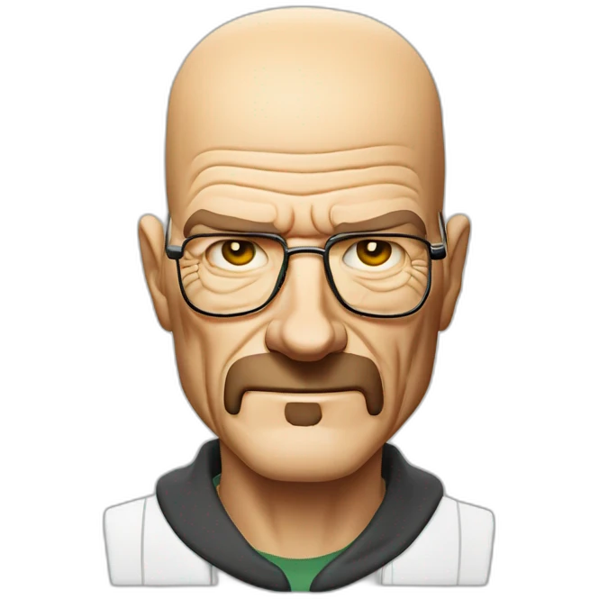 Walter white en tenue de chimiste avec des lunette de chimiste emoji