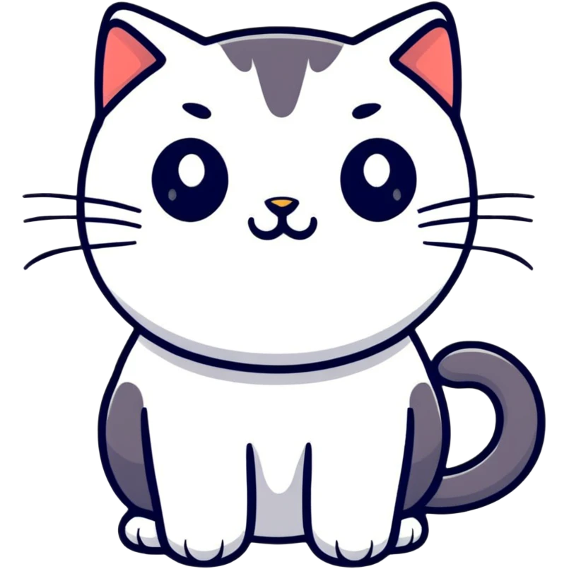 cat cartoon sticker emoji