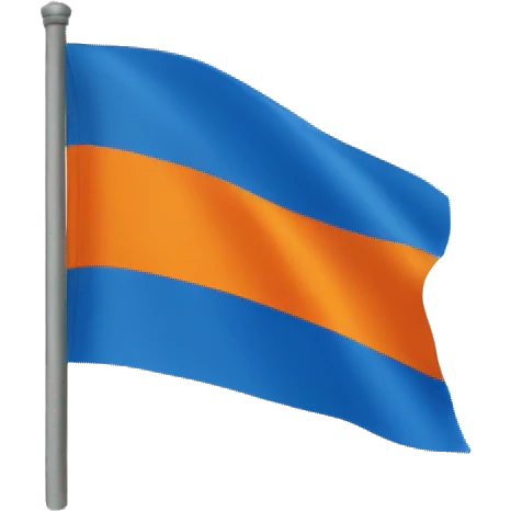 flag blue & orange emoji