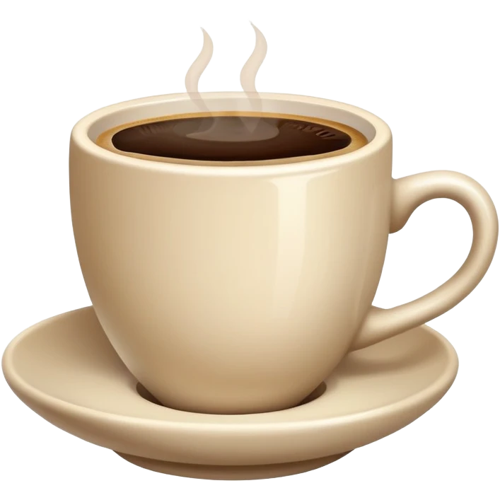 Pale beige cup of coffee emoji