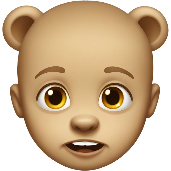 Scary baby bear emoji