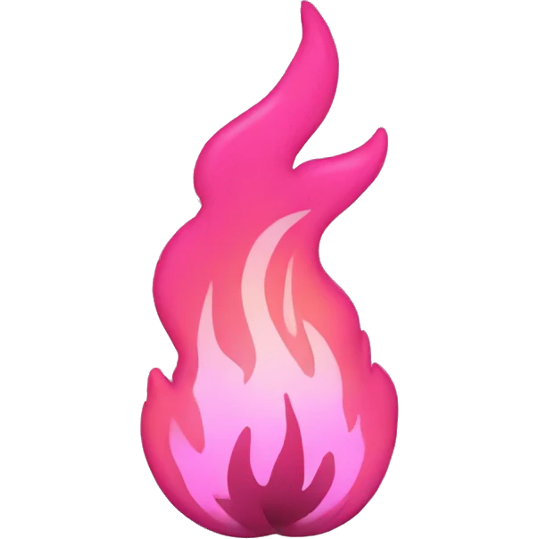 Pink fire emoji