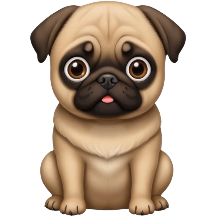 Cute pug  emoji