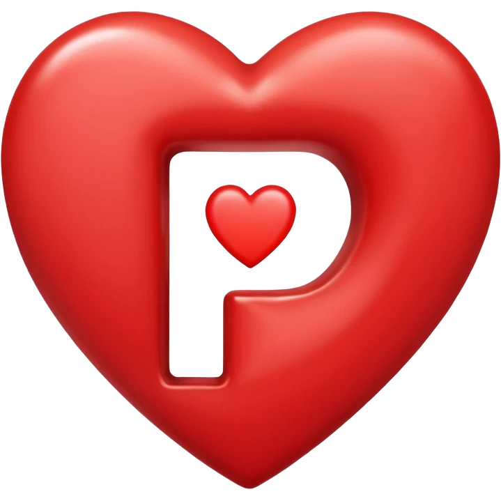 Heart with letter P  emoji