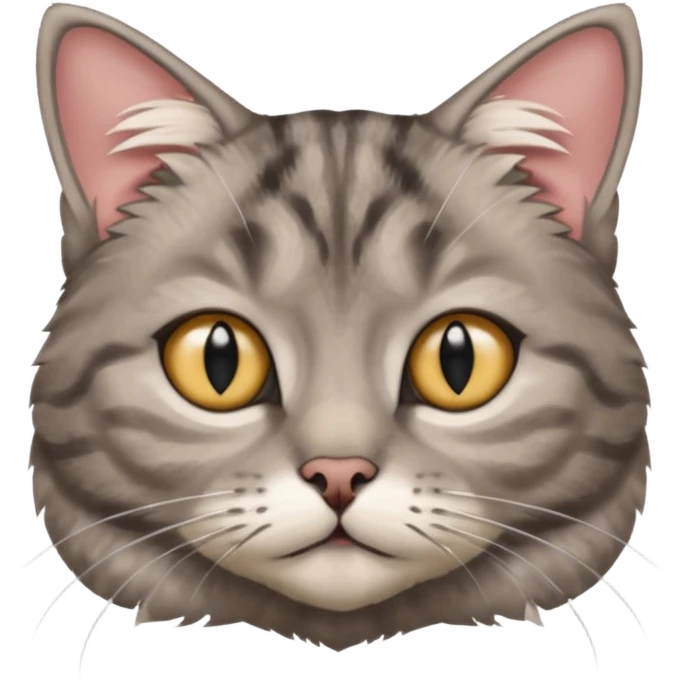 scottish cat with ears folded down emoji