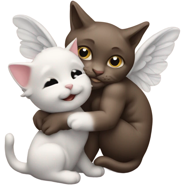 Cat kissing Cupid emoji