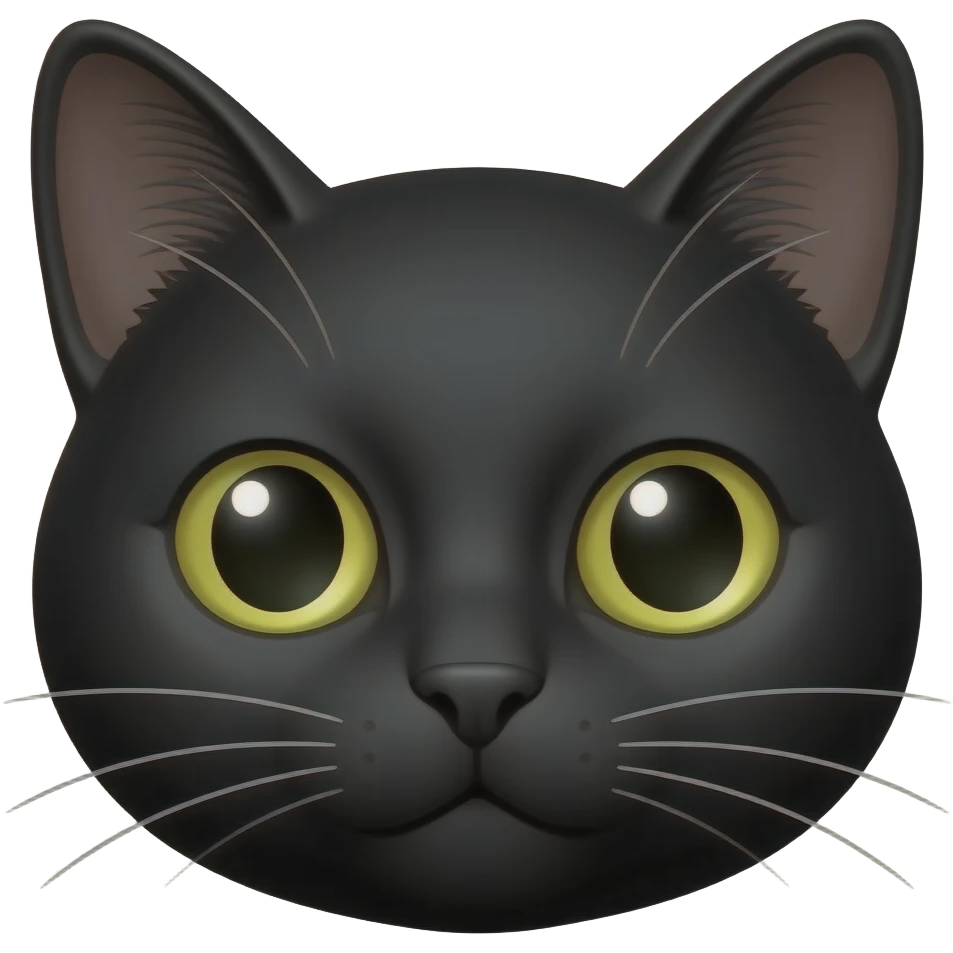 Black cat face emoji