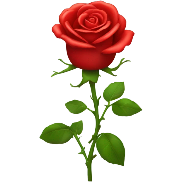 red beautiful rose that is shining emoji