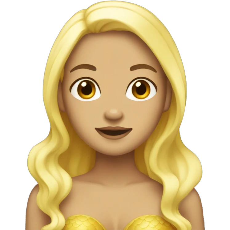 Yellow mermaid with white/tan skin  emoji