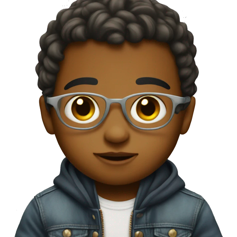 A cool baby emoji