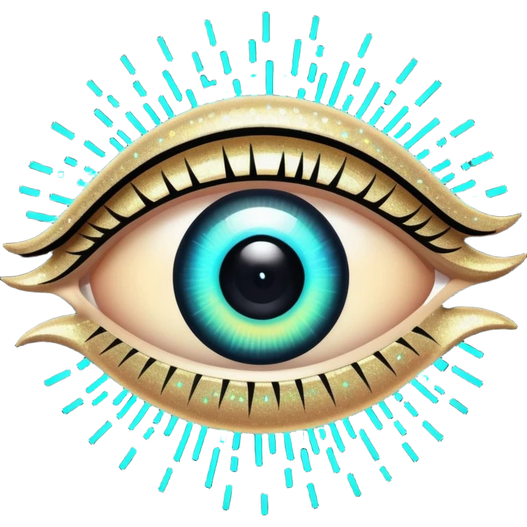 Glitter cyberpunk eye emoji