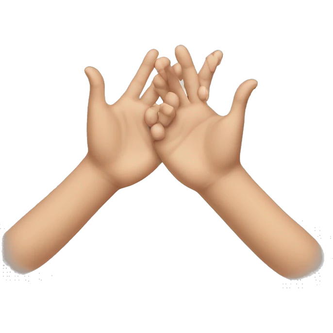 Hand to hand one hand emoji