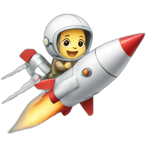 Baby riding a missile emoji