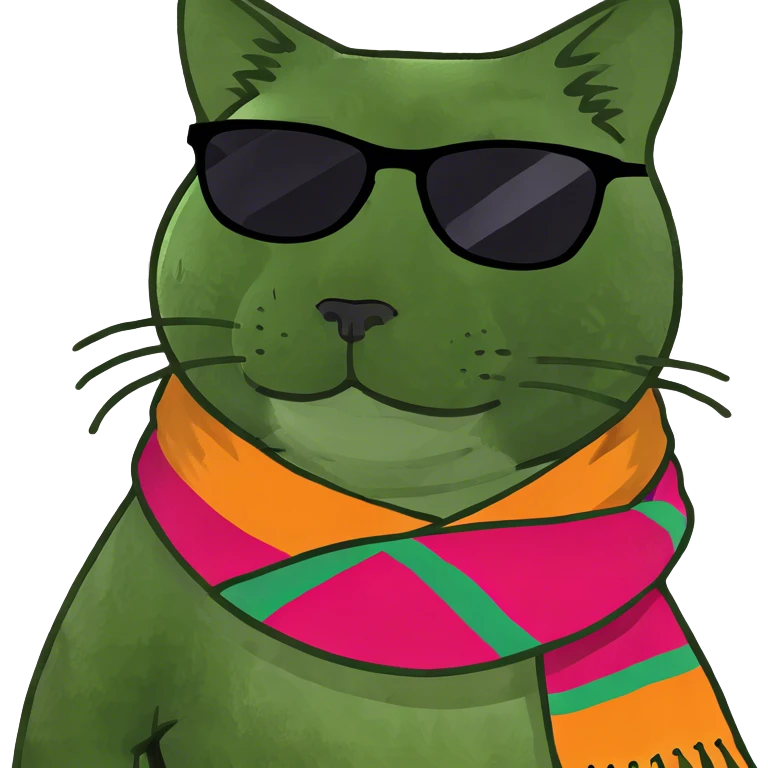Cat with sunglasses emoji
