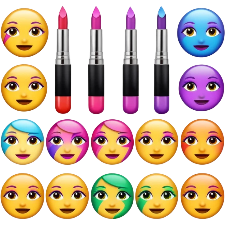 QUIERO QUE REALICES EMOJIS DE MAQUILLAJE OBJETOS emoji
