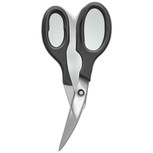 Scissors with a face emoji