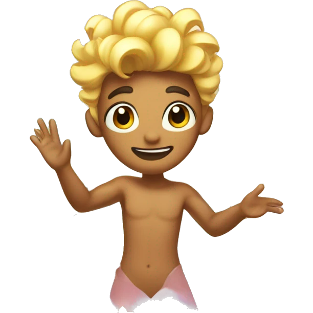 A male gay fairy spinning with sparkles surrounding him emoji