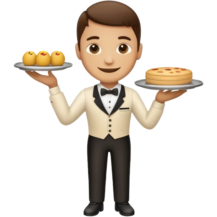 emoji camarero, cuerpo completo sin nada en la mano emoji