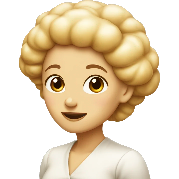 Female little cream puff emoji