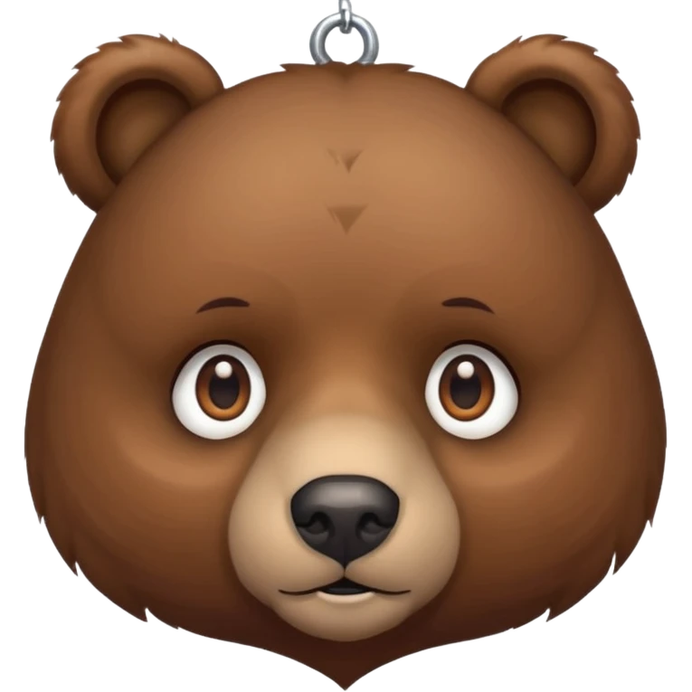 Сделай лицо медведя с цепью emoji