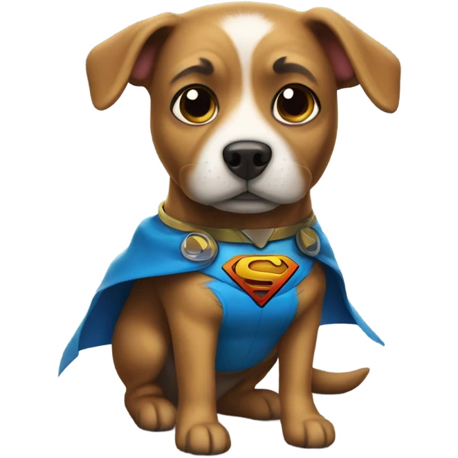 Dog in superhero outfit  emoji
