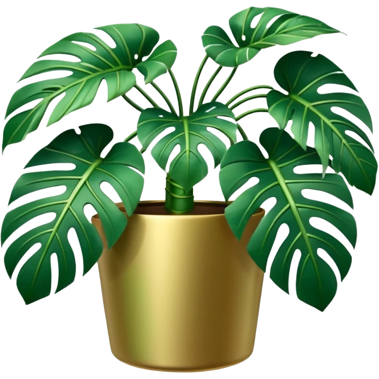 robotic monsterra emoji