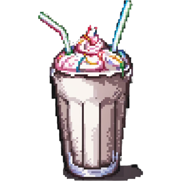 milkshake with two straws emoji