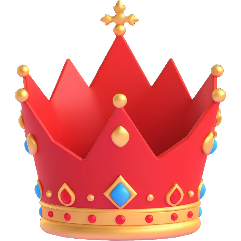 A red crown emoji