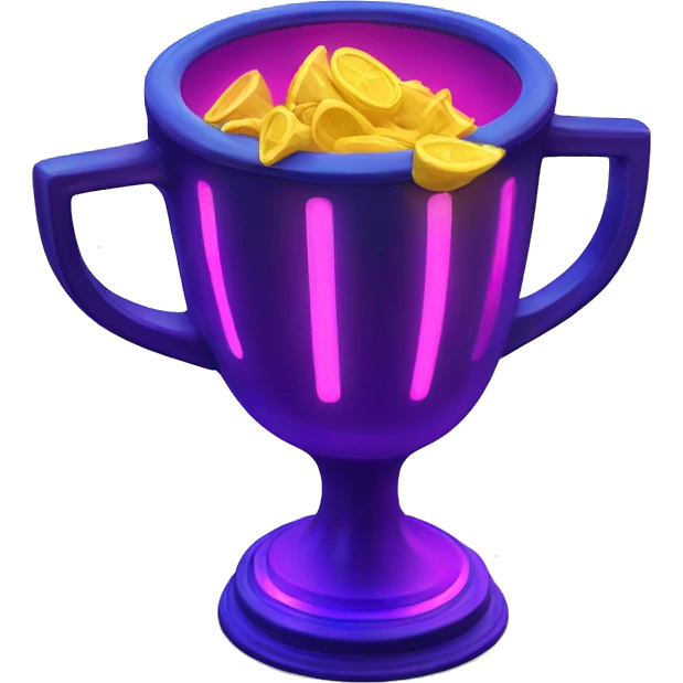 win cup neon emoji